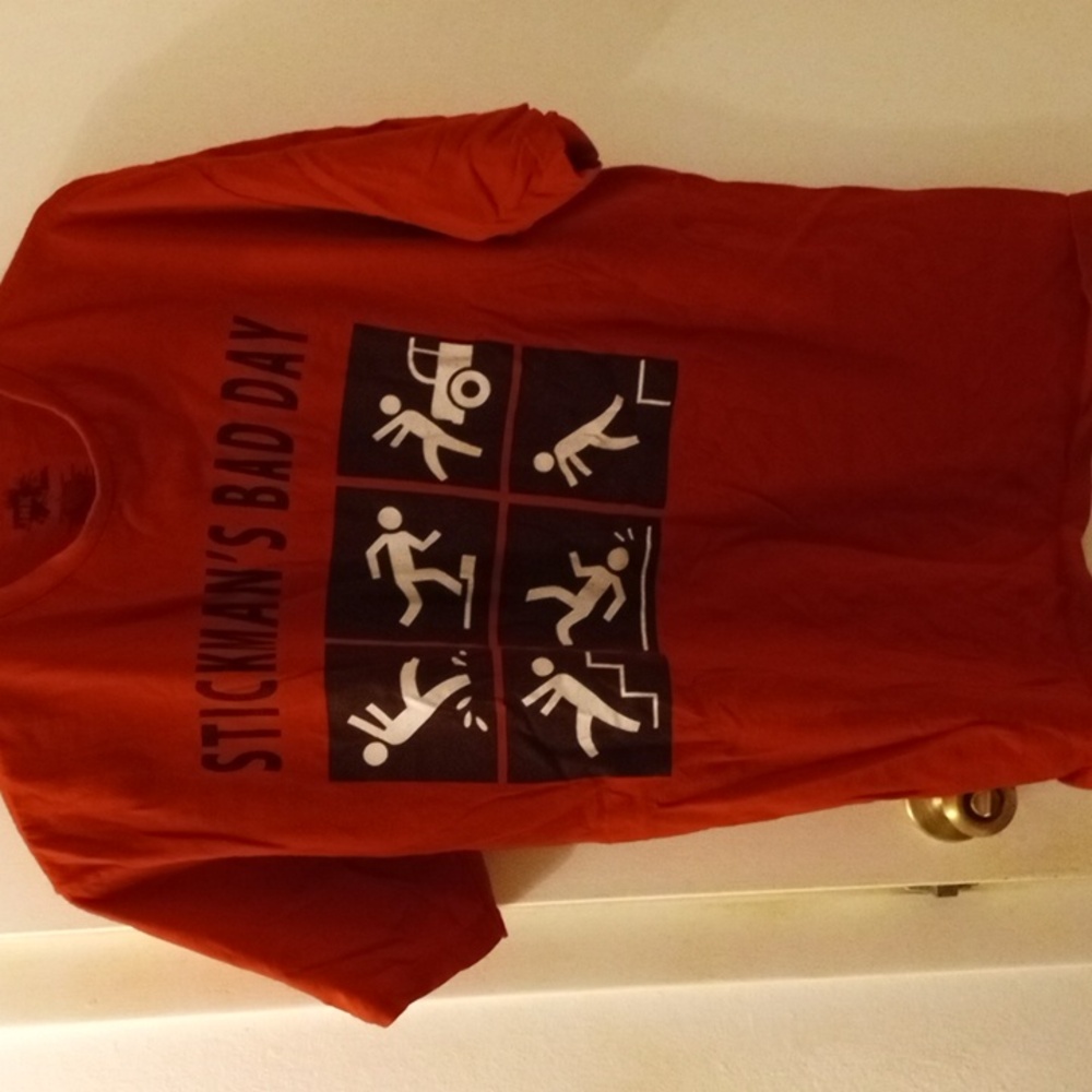 Novelty Stickman's Bad Day humor shirt